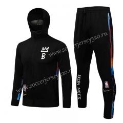 2021-2022 Brooklyn Nets Black Jacket Uniform With Hat-815