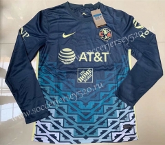 2021-2022 Club America Away Royal Blue Thailand LS Soccer Jersey AAA