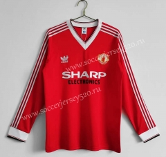 Retro Version 1983 Manchester United Home Red LS Thailand Soccer Jersey AAA-C1046