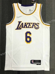 21-22 75th Anniversary Los Angeles Lakers White #6 NBA Jersey-311