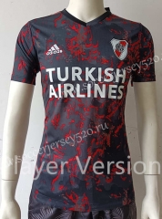 Player Version 2021-2022 CA River Plate Away Black&Red Thailand Soccer Jersey AAA-807