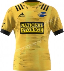 2021 Hurricanes Home Yellow Thailand Rugby Shirt