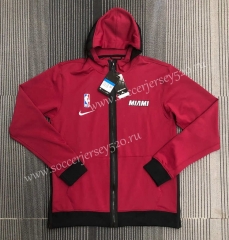 Player Version 21-22 NBA Miami Heat Red Jacket With Hat-311
