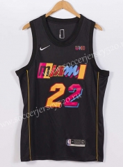 21-22 Miami Heat Black #22 NBA Jersey