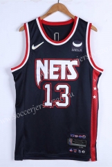 City Edition 75th Anniversary 21-22 Brooklyn Nets Black #13 NBA Jersey