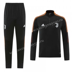2021-2022 Juventus Black&Orange Thailand Soccer Tracksuit -LH