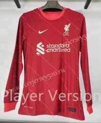 Player Version 2021-2022 Liverpool Home Red LS Thailand Soccer Jersey AAA