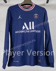 Player Version 2021-2022 Paris SG Home Blue LS Thailand Soccer Jersey AAA