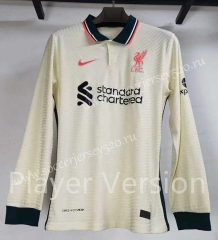 Player Version 2021-2022 Liverpool Away White LS Thailand Soccer Jersey AAA