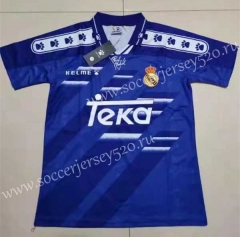 Retro Version 94-96 Real Madrid Away Blue Thailand Soccer Jersey AAA-DD3