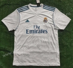 Retro Version 17-18 Real Madrid Home White Thailand Soccer Jersey AAA-817