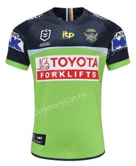 2021-2022 Raiders Home Green&Black Thailand Rugby Jersey