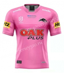 2021-2022 Panthers Away Pink Thailand Rugby Jersey