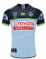 2021-2022 Raiders Away Blue Thailand Rugby Jersey