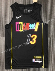 City Version 21-22 Miami Heat Black #13 NBA Jersey-311