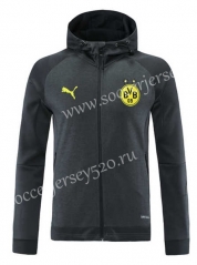 2021-2022 Borussia Dortmund Grey Thailand Soccer Jacket With Hat-LH
