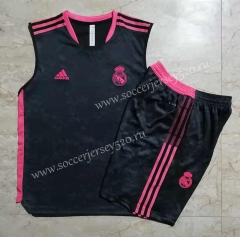 2021-2022 Real Madrid Black(Ink Jet)Thailand Training Soccer Vest Uniform-815