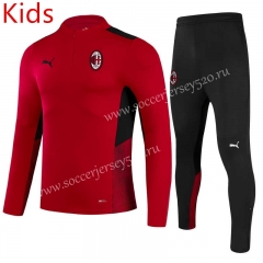 2021-2022 AC Milan Red Kids/Youth Tracksuit Uniform-GDP