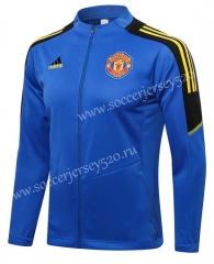 2021-2022 Manchester United Blue Thailand Soccer Jacket-815