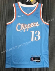 City Version 2021-2022 Los Angeles Clippers Blue #13 NBA Jersey-311