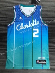City Version 2021-2022 Charlotte Hornets Blue#2 NBA Jersey-311