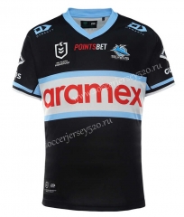 2022 Shark Away Black Rugby Shirt