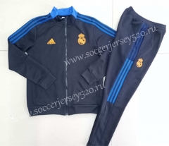2021-2022 Real Madrid Black Thailand Soccer Jacket Uniform-GDP