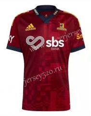 2022 Highlanders Away Red Rugby Shirt