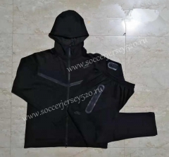 2021-2022 Nike Black Thailand Soccer Jacket Uniform With Hat-815