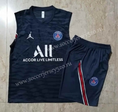 2021-2022 Paris SG Royal Blue Thailand Soccer Vest Tracksuit-815