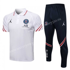 2021-2022 Paris SG White Thailand Polo Uniform-815