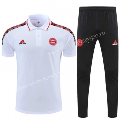 2021-2022 Bayern München White Thailand Polo Uniform-CS