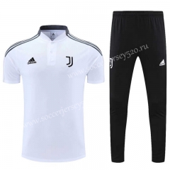 2021-2022 Juventus White Thailand Polo Uniform-CS