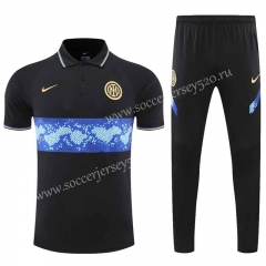 2021-2022 Inter Milan Black Thailand Polo Uniform-CS