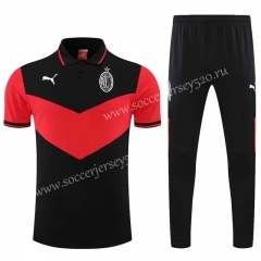 2021-2022 AC Milan Black&Red Thailand Polo Uniform-CS