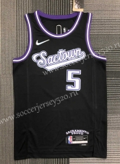 City Version 2022 Sacramento Kings Black#5 NBA Jersey-311