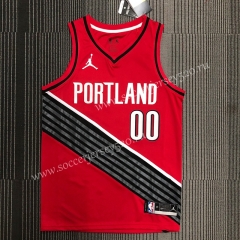 2021-2022 Portland Trail Blazers #00 Red NBA Jersey-311