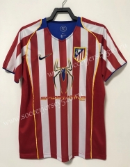 Retro Version 04-05 Atletico Madrid Home Red&White Thailand Soccer Jersey AAA