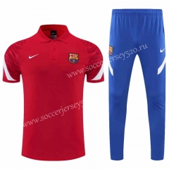 2021-2022 Barcelona Red Thailand Polo Uniform-CS