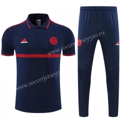 2021-2022 Bayern München Blue Thailand Polo Uniform-CS