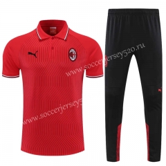 2021-2022 AC Milan Red Thailand Polo Uniform-CS