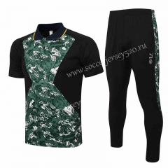 2021-2022 Manchester City Black&Green（Ink Jet）Thailand Polo Uniform-815