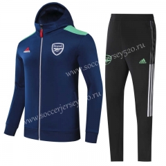2021-2022 Arsenal Cyan Thailand Soccer Jacket Uniform With Hat-GDP