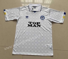 Retro Version 89-91 Leeds United Home White Thailand Soccer Jersey AAA-512