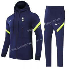 2021-2022 Tottenham Hotspur On Cyan Thailand Jacket Uniform With Hat-GDP