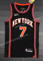 2022 City Version New York Knicks Black #7 NBA Jersey-311