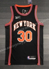 2022 City Version New York Knicks Black #30 NBA Jersey-311