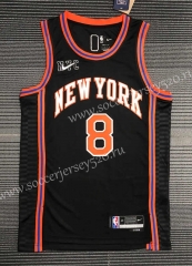 2022 City Version New York Knicks Black #8 NBA Jersey-311