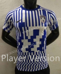 Player Version 2022-2023 Johor Blue&White Thailand Training Soccer Jersey AAA-9926