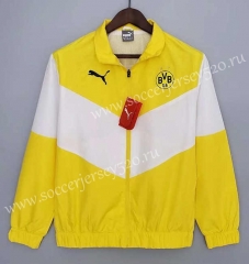 2021-2022 Borussia Dortmund Yellow&White Thailand Soccer Trench Coats-WD